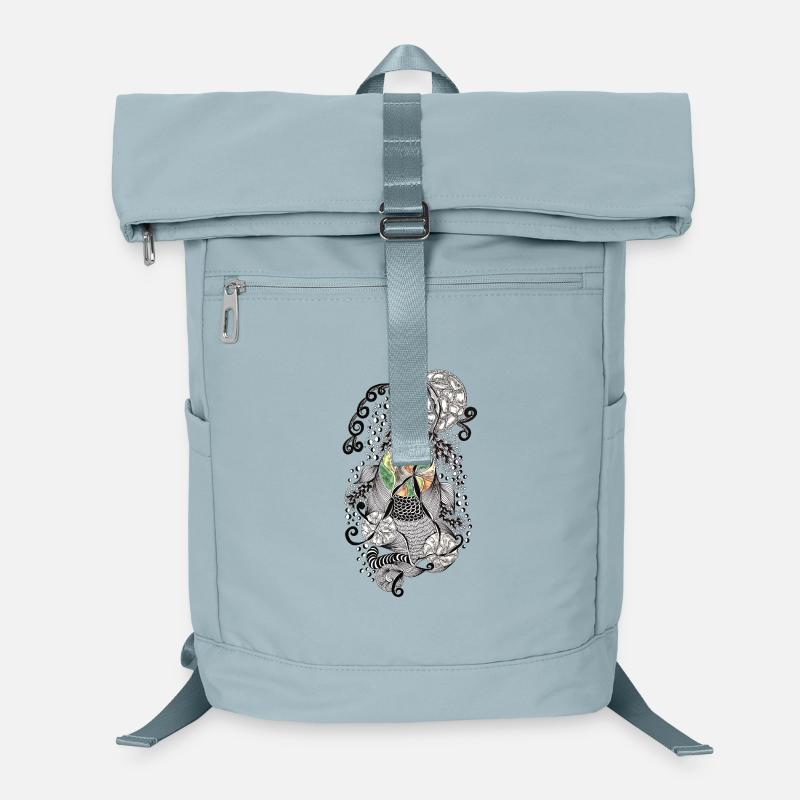 Motif du cycle de couleurs des carpes koi Sac à dos ordinateur