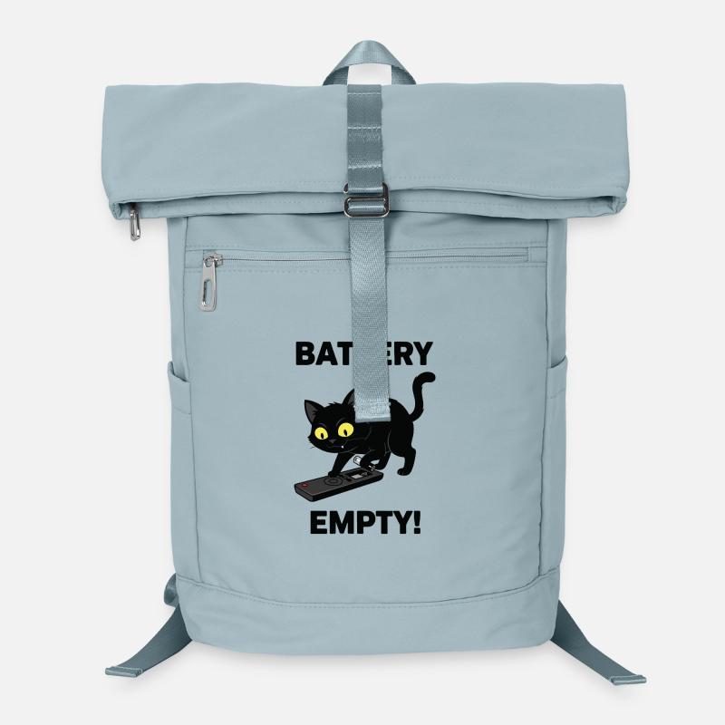 Battery Empty Chat Télécommande Humour Sac à dos ordinateur