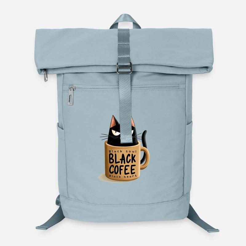 Black cat in coffee mug Laptop Backpack