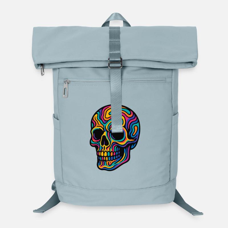 Psychedelic Skull – Trippy Skull Design Laptop Backpack