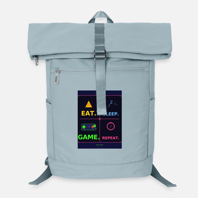 Eat, Sleep, Play, Repeat - Laptop Backpack - ice blue