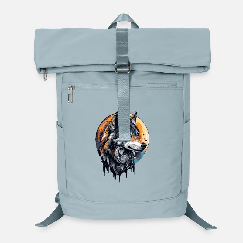 Lune du loup Sac à dos ordinateur