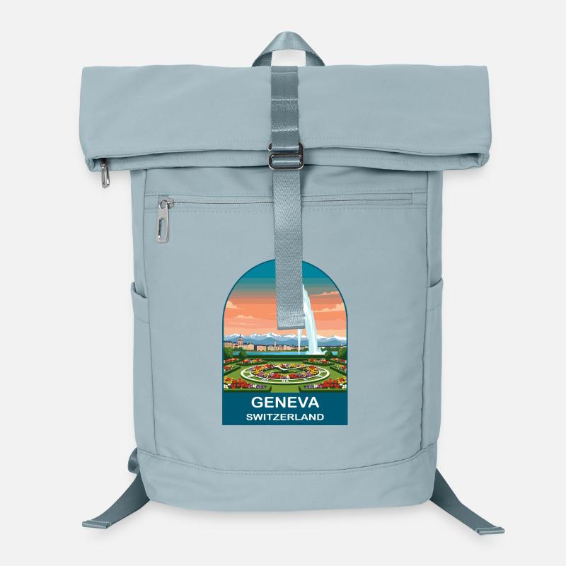 Genfer Schweiz Vintage-Reiseplakat Laptop-Rucksack 