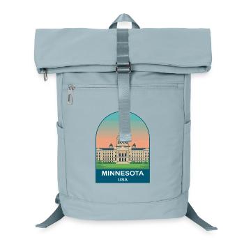 Art d’affiches de voyage vintage Minnesota USA - Sac à dos ordinateur - bleu glacier - Devant