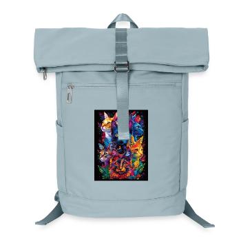 Cat_02 - Laptop Backpack - ice blue - Front
