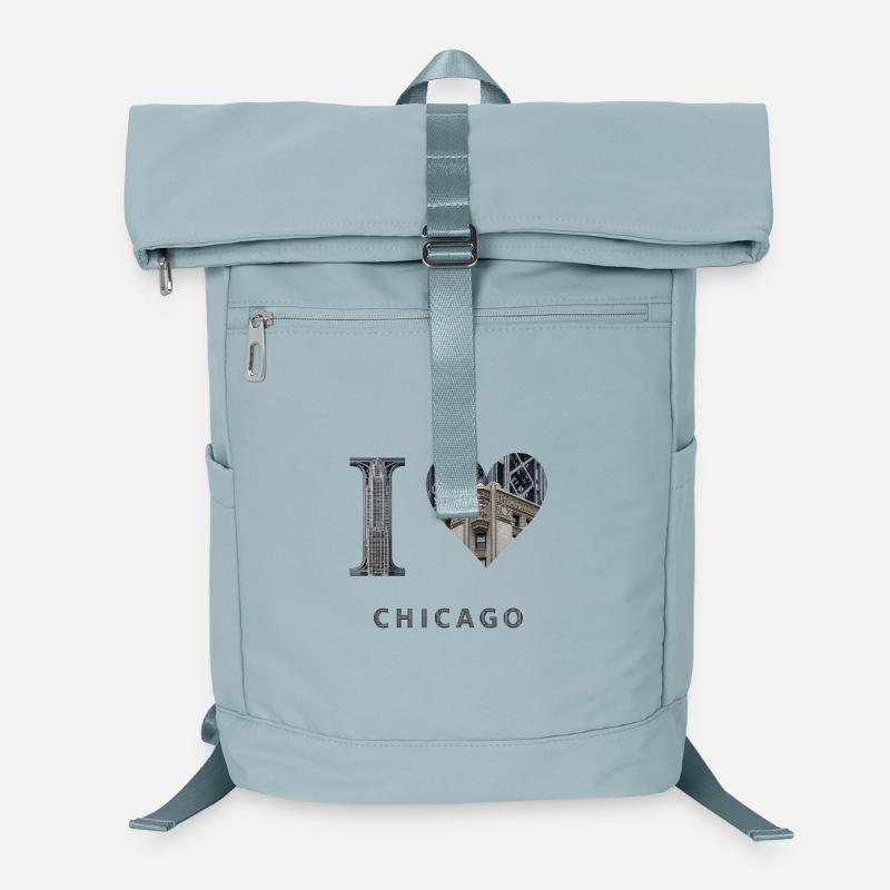 CHICAGO – Lettrage en acier architectural Sac à dos ordinateur
