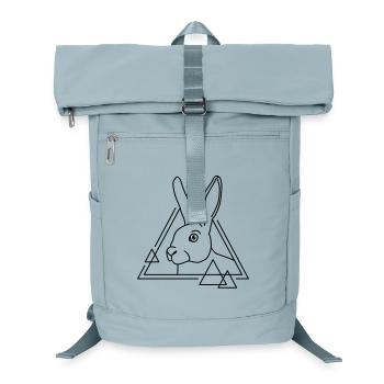 Lapin en forme géométrique - conception d’art au trait - Sac à dos ordinateur - bleu glacier - Devant