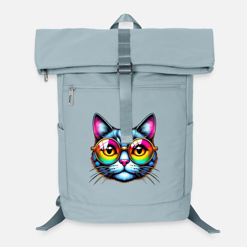 Chat avec des lunettes de soleil Sac à dos ordinateur