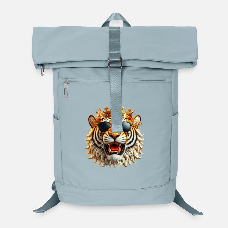 King Tiger with Crown Laptop Backpack