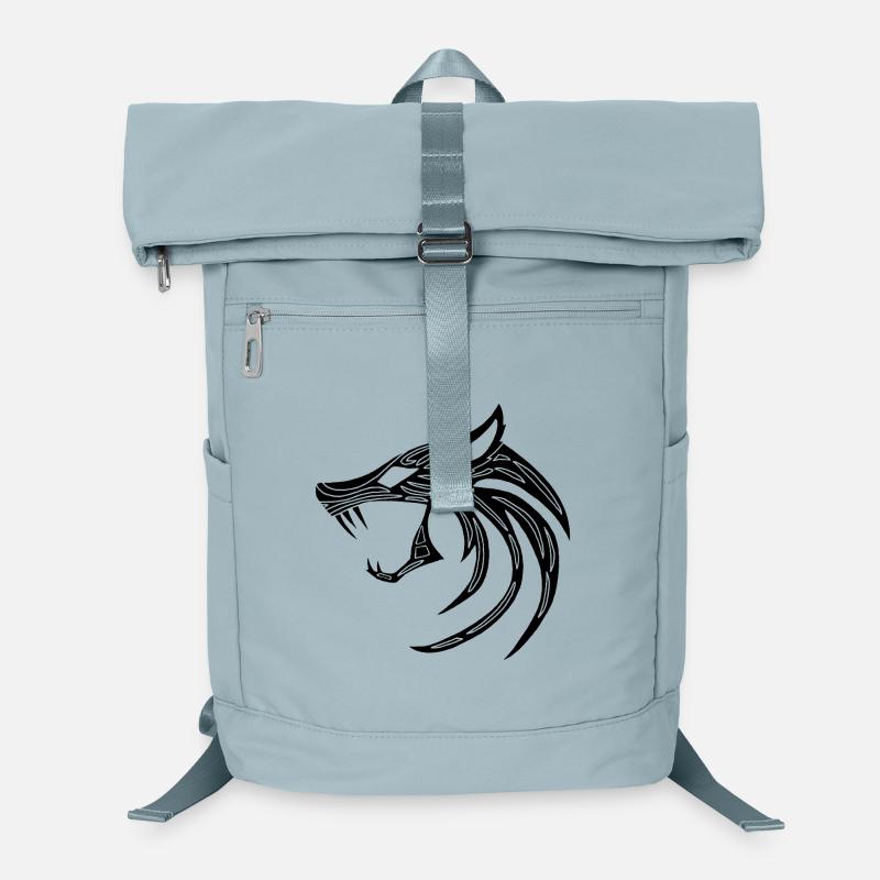 Black Demonic Wolf Laptop Backpack
