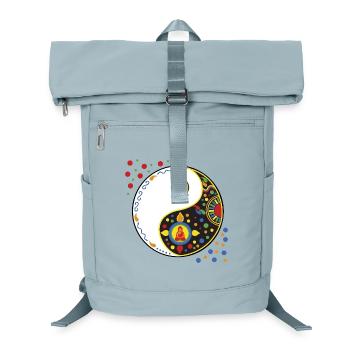Yin Yang Tao mit Buddha  - Laptop-Rucksack  - Eisblau - Vorne