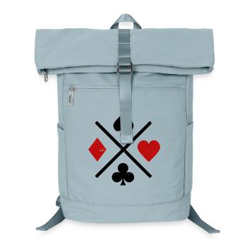 Spielkarten Kontrastdesign - Laptop-Rucksack  - Eisblau - Vorne