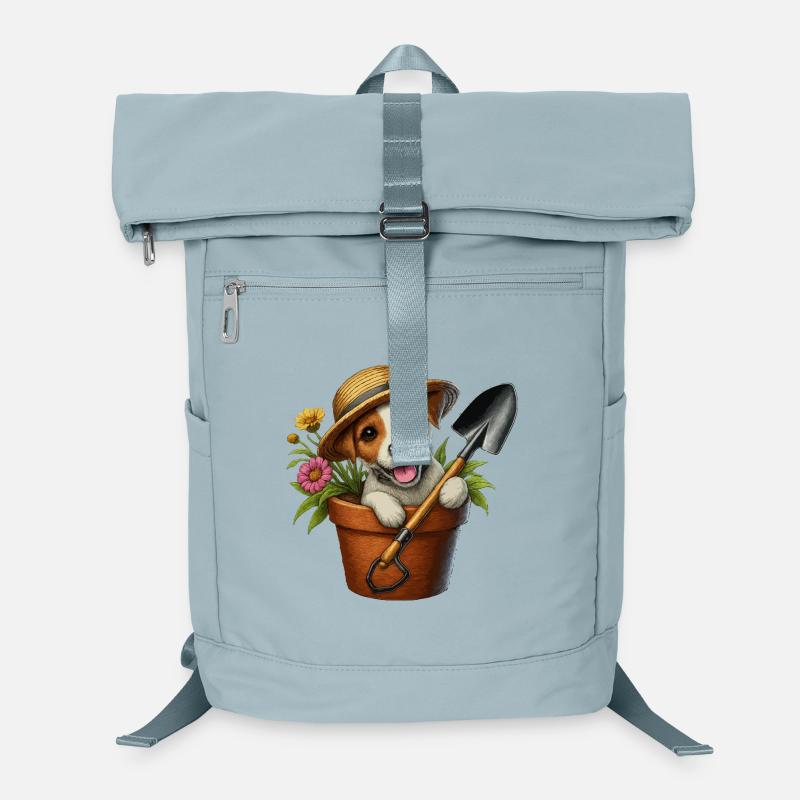 Jack Russell Terrier Blumentopf Gartendesign Laptop-Rucksack 