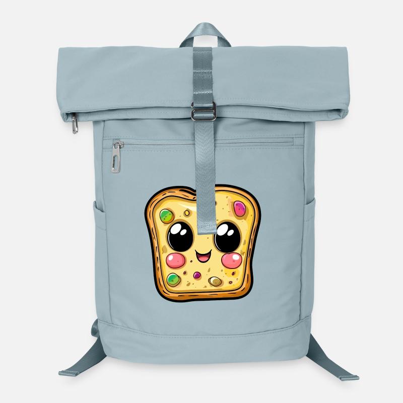 Kawaii Pizza Slice Face Laptop Backpack