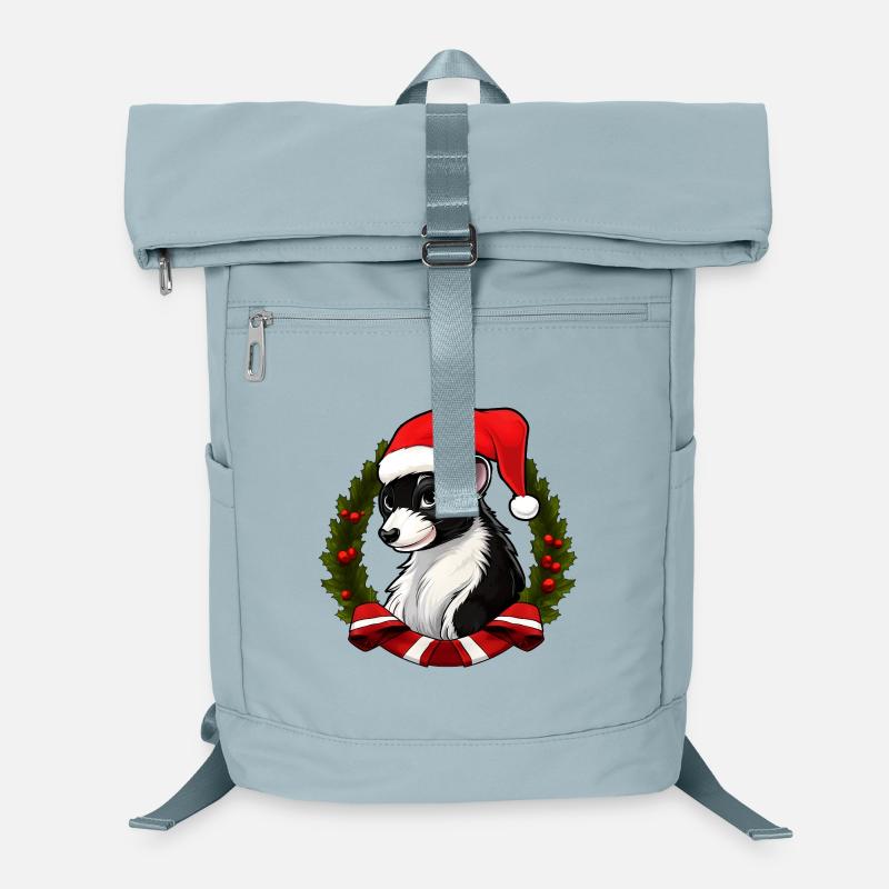 Stinktier Weihnachtsmann Laptop-Rucksack 