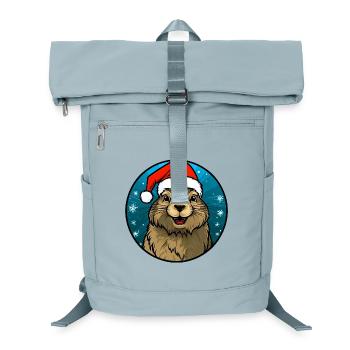Santa Claus Groundhog - Laptop Backpack - ice blue - Front