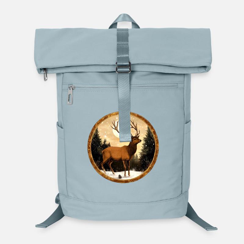 Cerf dans la neige Sac à dos ordinateur