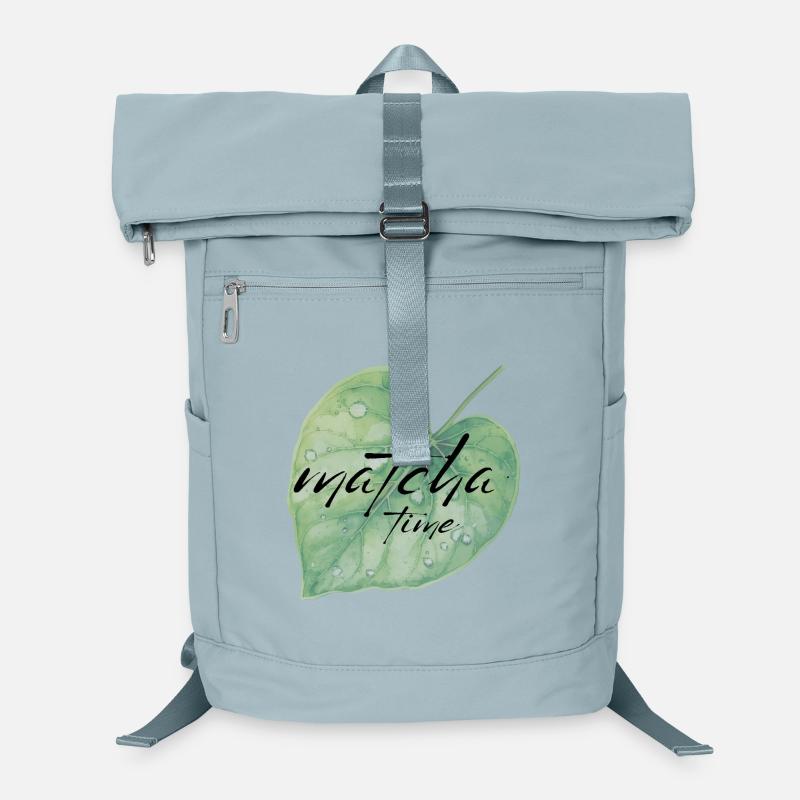Matcha, feuille, vert, temps Sac à dos ordinateur