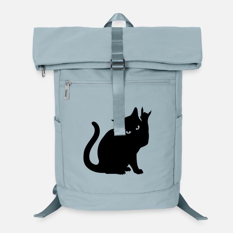 Chat Noir – Silhouette de cornes de diable Sac à dos ordinateur