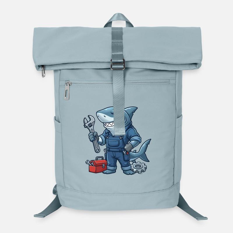 Screw shark mechanic motif Laptop Backpack