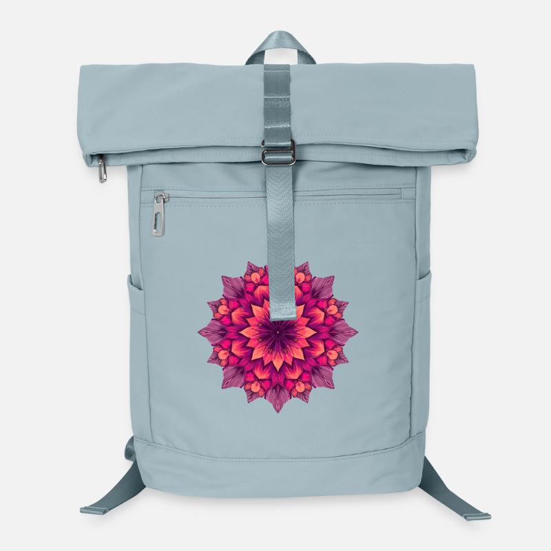 Mandala de Fleurs Kaléidoscopiques Sac à dos ordinateur