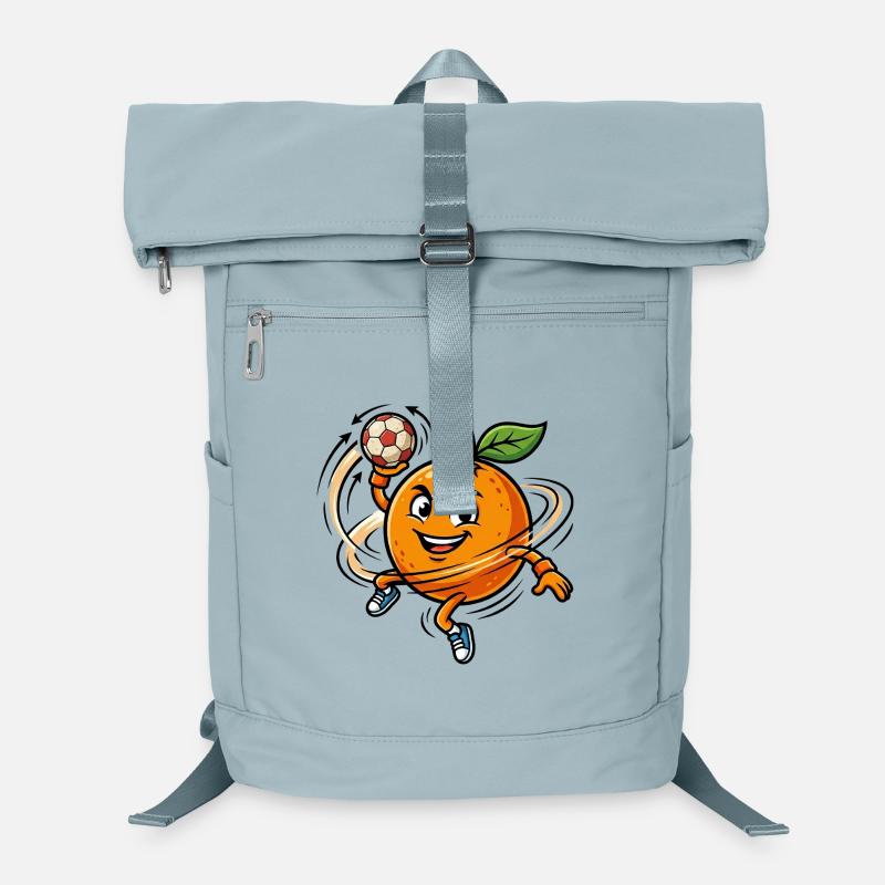 Lustige Handball Orange Maskottchen Laptop-Rucksack 