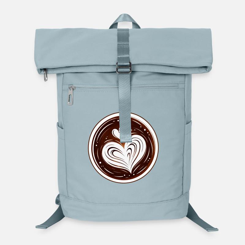 Latte Art Heart Coffee Design Laptop Backpack
