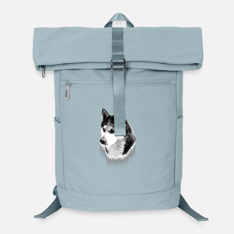 Le brouillard husky laisse tomber de la glace Sac à dos ordinateur