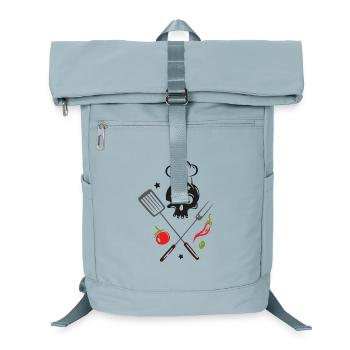 Kochmütze Grillen Totenkopf Grillmeister - Laptop-Rucksack  - Eisblau - Vorne