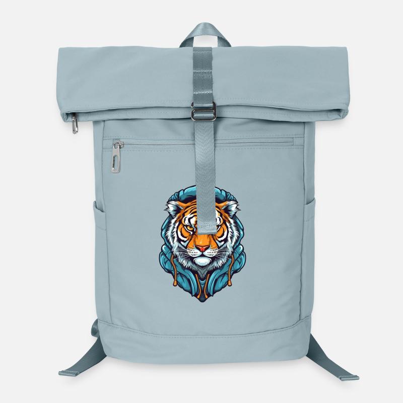 Stylized tiger with hoodie design Laptop Backpack