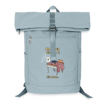 Kritische Amerika Illustration mit Flagge - Laptop-Rucksack  - Eisblau - Vorne