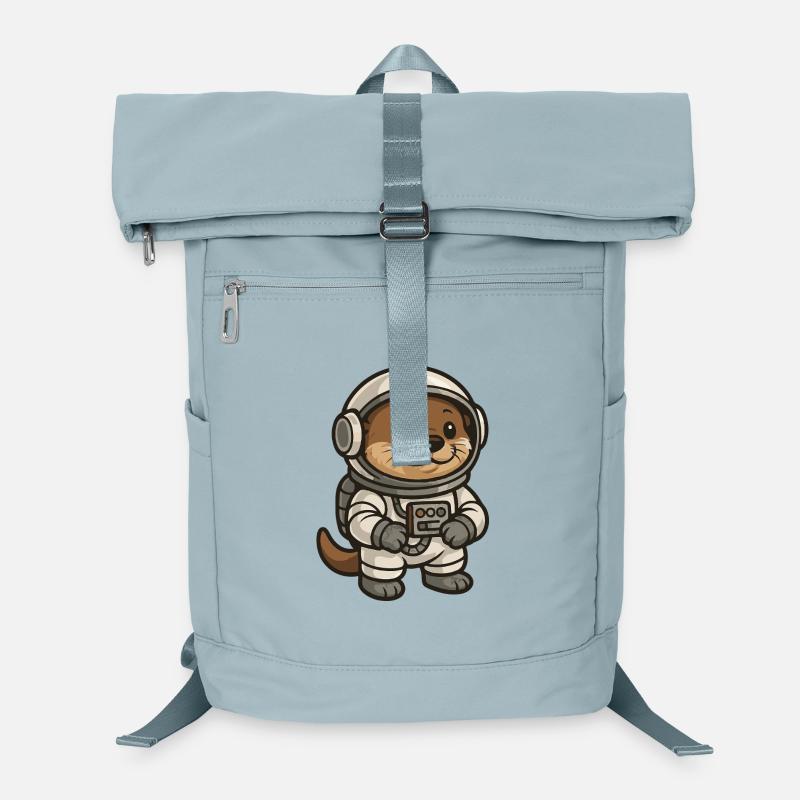 Space Cat Illustration Laptop Backpack
