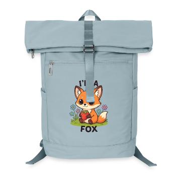Kuscheliger Erdbeer-Fuchs - Laptop-Rucksack  - Eisblau - Vorne