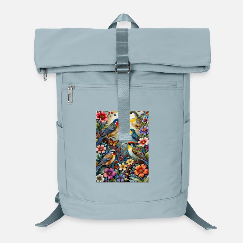 Birds in Floral Splendour Laptop Backpack