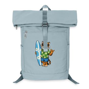 Surf tiger in Hawaiian shirt - Laptop Backpack - ice blue - Front