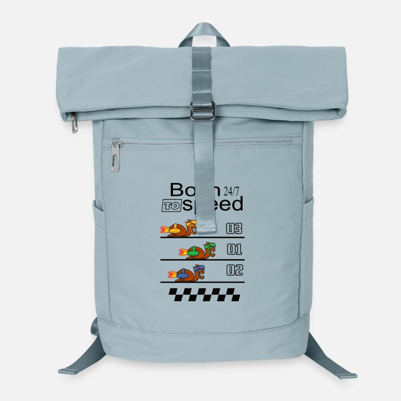 Funny racing snails Laptop Backpack