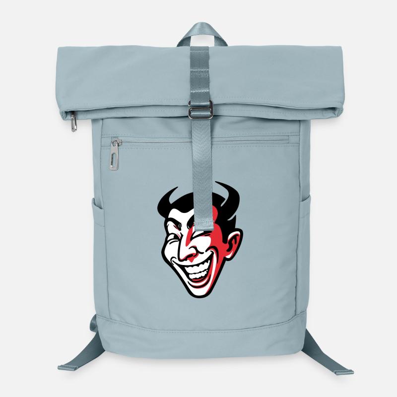 Conception expressive de visage comique souriant Sac à dos ordinateur