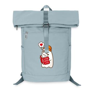 Gruseliges süßes Geisterlese-Liebesbuch - Laptop-Rucksack  - Eisblau - Vorne