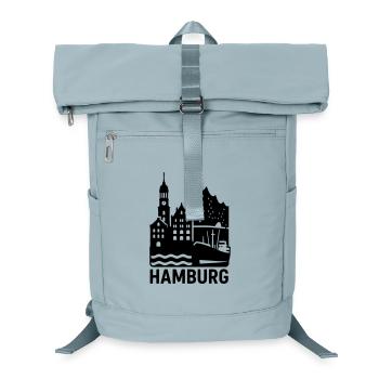 Hamburg Silhouette Landmark - Laptop Backpack - ice blue - Front