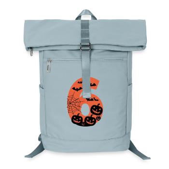 Gruseliges Halloween Nummer 6 mit Kürbissen und Fledermäusen - Laptop-Rucksack  - Eisblau - Vorne