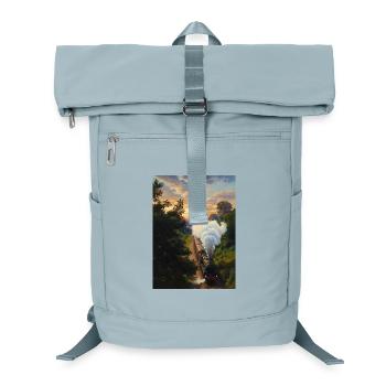 Sunset Dampflokomotive - Laptop-Rucksack  - Eisblau - Vorne