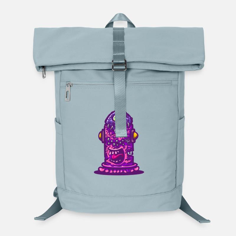 Violettes psychedelisches Monster Laptop-Rucksack 