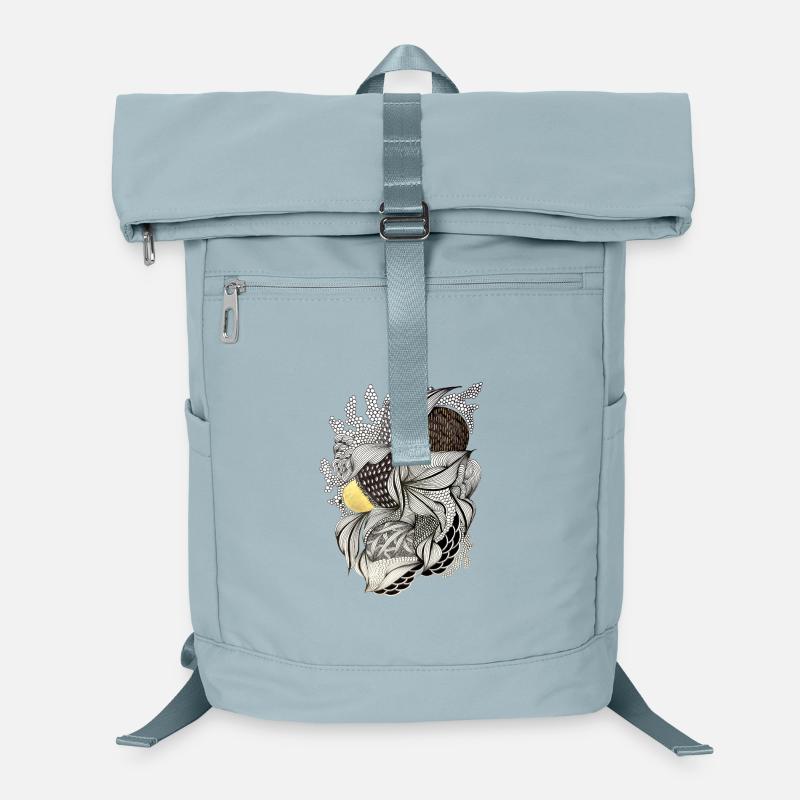 Blattgewebe Federlicht Muster Laptop-Rucksack 