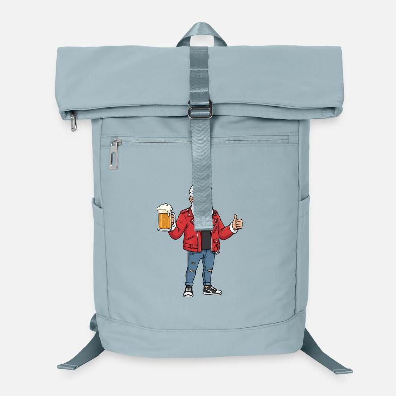 Rockabilly Opa mit Bier Laptop-Rucksack 