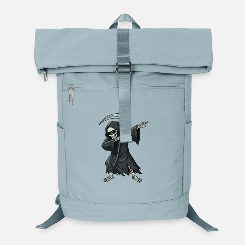 Dabbender Sensenmann – lustiges Skull Cartoon Laptop-Rucksack 