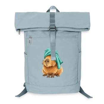 Capybara with cloth - Laptop Backpack - ice blue - Front