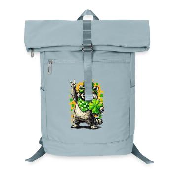 Raccoon St Patrick's Day Shamrock Funny - Laptop Backpack - ice blue - Front
