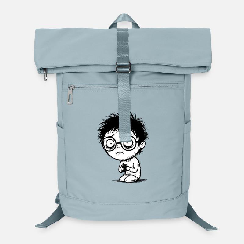 Student Coffee Fatigue Blank Gaze Manga Laptop-Rucksack 