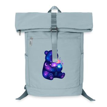 Galaktischer Bärenfreund mit Blüten - Laptop-Rucksack  - Eisblau - Vorne