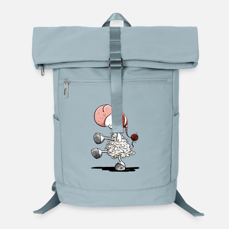 Sleepwalker sheep with sleeping cap Laptop Backpack
